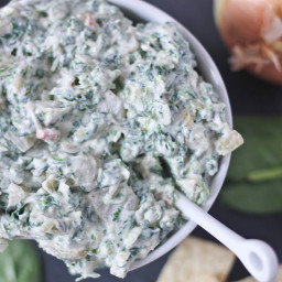 Reduced Guilt Caramelized Onion Spinach Dip Recipe