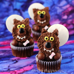 Reese's Cup Werewolf Cupcakes