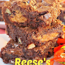 Reese's Peanut Butter Cup Surprise Brownies