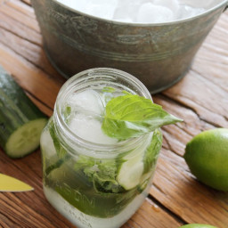 Refreshing Basil Cucumber Mojito