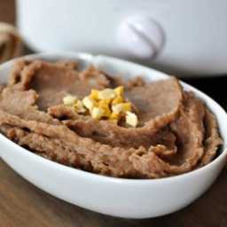 Refried Beans {Made in the Slow Cooker and Fat-Free}