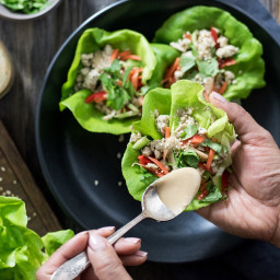 Restaurant-Style Lettuce Cups with Sesame Sauce