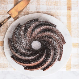 Retro Chocolate Marzipan Bundt Cake