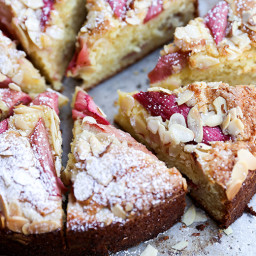 Rhubarb-Almond Cake