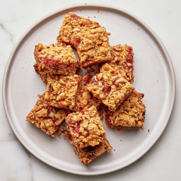 Rhubarb and #8211;Brown Butter Bars