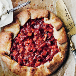 Rhubarb and Candied Ginger Crostata