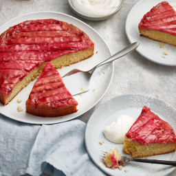 Rhubarb upside-down cake recipe