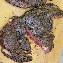 Rib-Eye Steaks Rubbed with Coffee and Cocoa