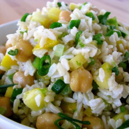 Rice And Chickpea Salad with Balsamic Vinaigrette Recipe