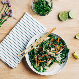 Rice Noodle Salad with Quick Tahini-Lime Dressing