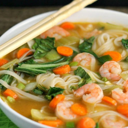 Rice Noodle Soup with Shrimp