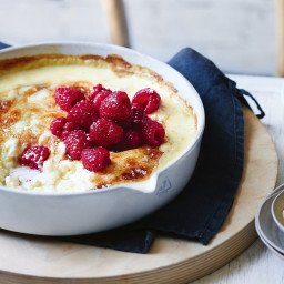Rice pudding with raspberries by Mike McEnearney