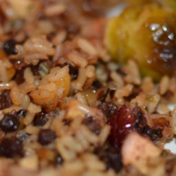 Rice Stuffing with Apples, Herbs, and Bacon Recipe