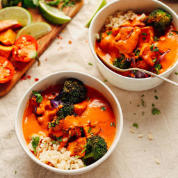 Rich Red Curry with Roasted Vegetables