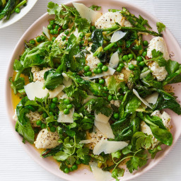 Ricotta Dumplings With Buttered Peas and Asparagus