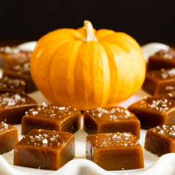 Ridiculously Easy Sea-Salted Pumpkin Microwave Caramels (with free printabl