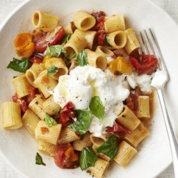 Rigatoni with Roasted Cherry Tomatoes and Burrata