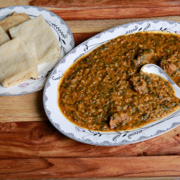 Rijla, Purslane with red lentils stew