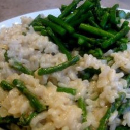 Risotto with asparagus and shallots