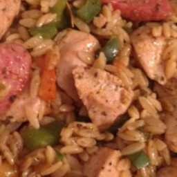 Risotto with Chicken, Sausage and Peppers Recipe