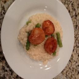 Risotto with Scallops and Asparagus