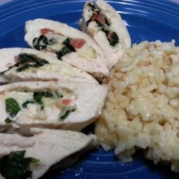 Risotto with Stuffed Italian Chicken Breasts