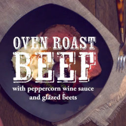 Roast Beef with Peppercorn Wine Sauce