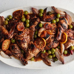Roast Chicken With Apricots and Olives