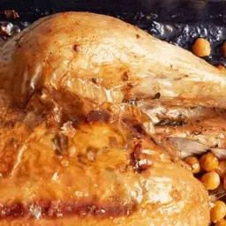 Roast Chicken with Chickpea Stuffing