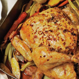 Roast Chicken with Fennel, Potatoes, and Citrus