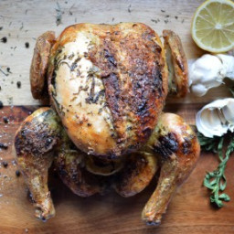 Roast Chicken with Lemon and Herb Butter