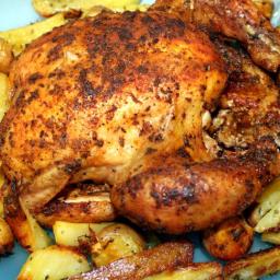 Roast Chicken with Roast Potatoes