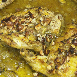 Roast Chicken With Saffron, Hazelnuts, and Honey From 'Ottolenghi' Recipe