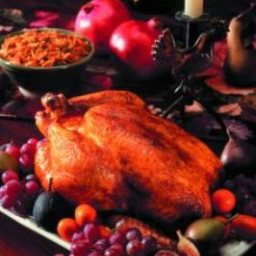 Roast Chicken with Spiced Mushroom and Winter Vegetable Stuffing