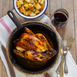 Roast chicken with vin santo