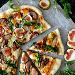 Roast Duck Pizza with Figs and Arugula