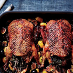 Roast Ducks with Potatoes, Figs, and Rosemary