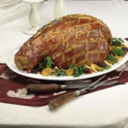 Roast Leg of Pork with Glazed Dried Fruits