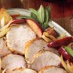 Roast Pork Loin with Apples, Potatoes, and Sage