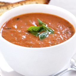 Roast tomato and basil soup
