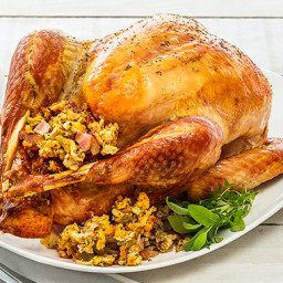 Roast Turkey with Bacon, Onion and Sage Stuffing
