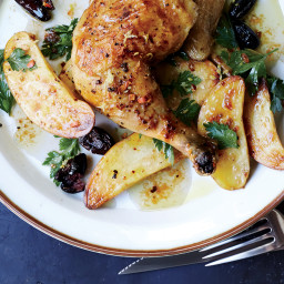 Roast Chicken with Potatoes and Olives