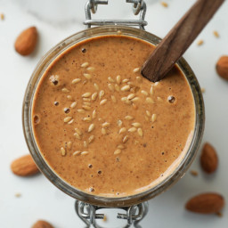 Roasted Almond Butter with Flax + Tocos