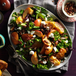 Roasted Apple Salad with Spicy Maple-Cider Vinaigrette Recipe