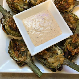 Roasted Artichokes with Remoulade
