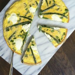 Roasted Asparagus and Goat Cheese Frittata