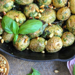 Roasted Baby Potatoes with Pesto
