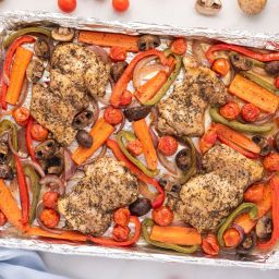 Roasted Balsamic Chicken Thighs and Vegetables