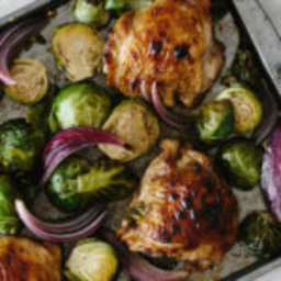 Roasted Balsamic Chicken with Brussels Sprouts