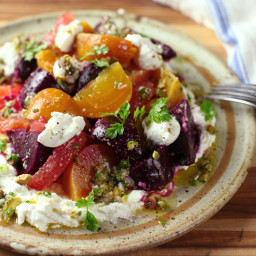Roasted Beet and Citrus Salad With Ricotta and Pistachio Vinaigrette Recipe